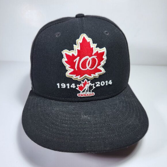 Nike Hockey Canada Anniversary Hat Cap 100 Year 1914 - 2014 Black Snapback - Picture 1 of 10
